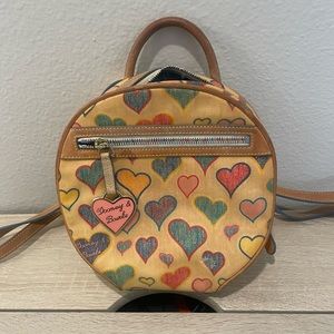 Dooney & Bourke vintage Y2K crayon hearts leather mini backpack